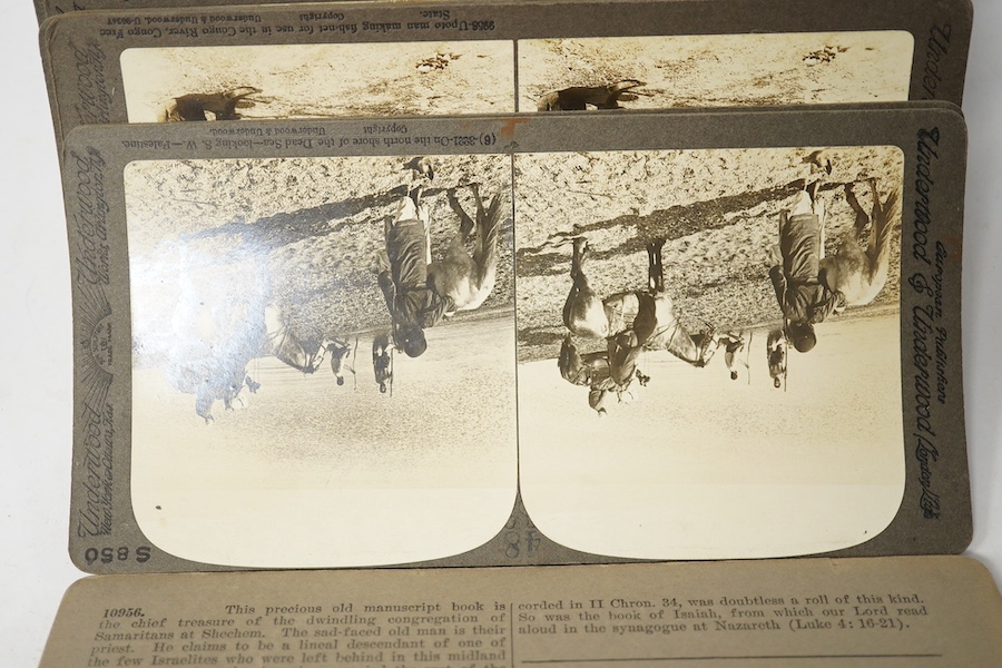 A collection of early 20th century Stereoscopic slides, of topographical African scenes. Condition - good